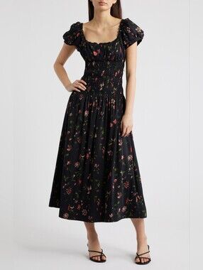 parma silk dress night garden Reformation Parma Silk Floral Maxi Dress